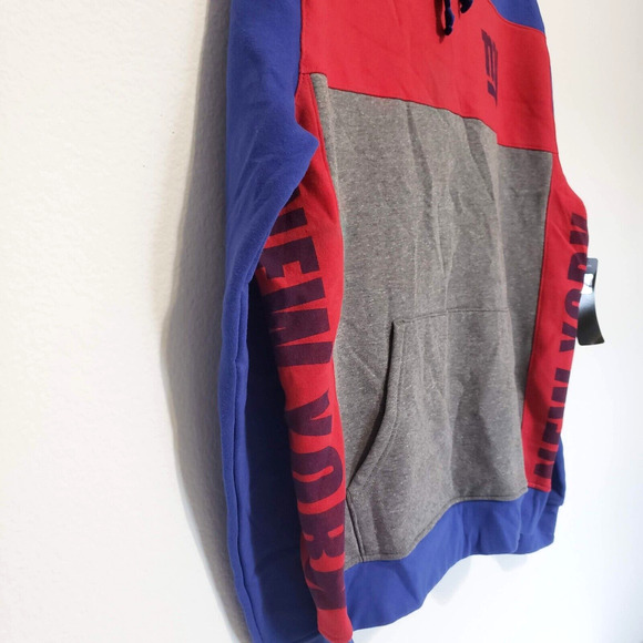 NEW!! Junk Food Mens SIZE XL Hoodie N Y Giants Pullover NFL Sweatshirt Blue Gray - Picture 2 of 12